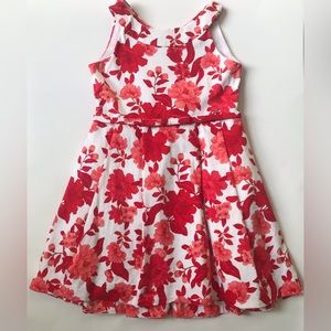Mayoral Red floral dress, size 7.